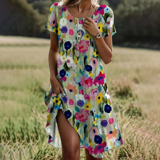 Lyrielle™ - Watercolor Bloom Dress