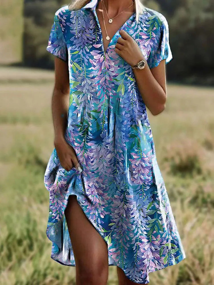 Aillen™ - Printed Bohemian Dress