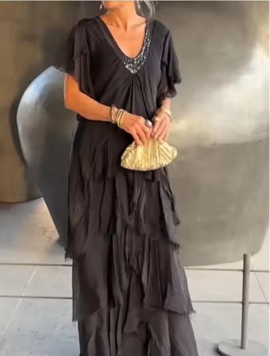 Anselia™ - Boho Ruffle Dress