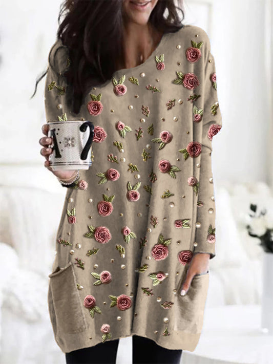 Romiselle™ -  Rose Printed Tunic